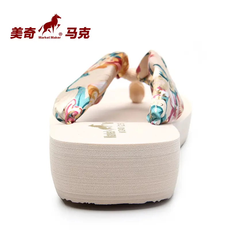 Bohemian Slippers for Women, Summer Outdoor Wear, Mid-Heel Silk Flip-Flops, Casual Non-Slip Beach Sandals, Wear-Resistant - Image 7