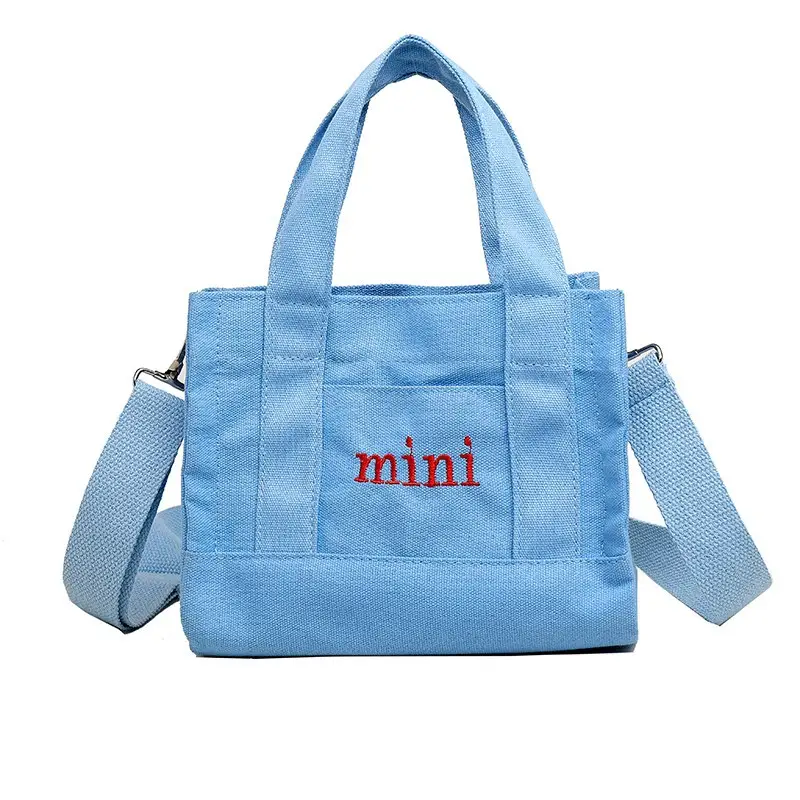 Women's Mini Canvas Shoulder Bag White 2020 - Image 3