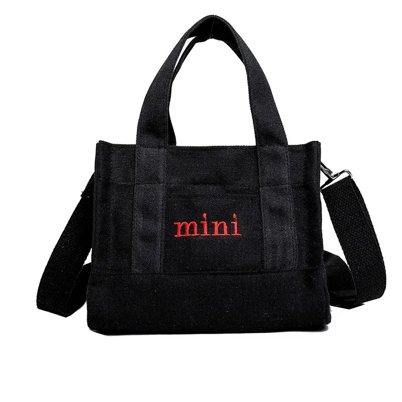 Women's Mini Canvas Shoulder Bag White 2020 - Image 4