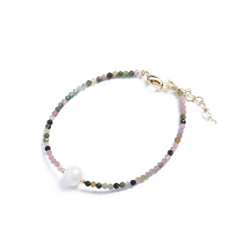 Rainbow Mori Natural Tourmaline Pearl Bracelet - Image 7