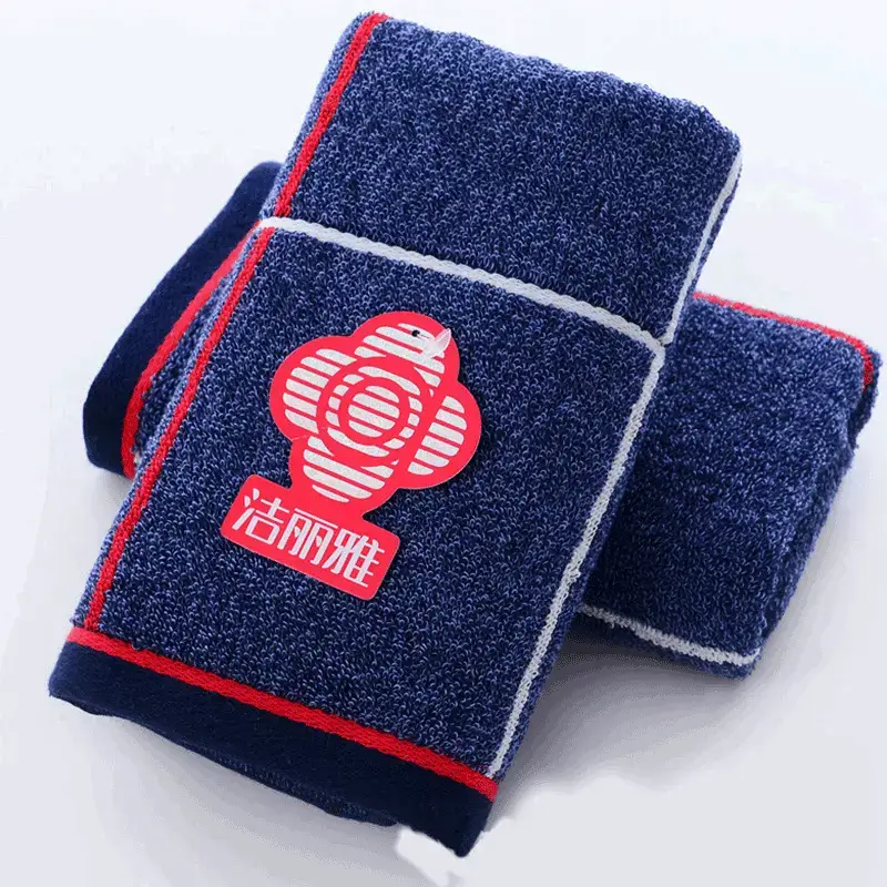 Jielia Towel 6729 Black Red Plaid Household Adult Face Towel Breathable Jacquard Terry Cotton - Image 5