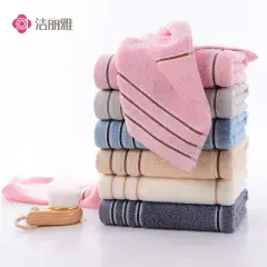 Jielia Towel 6729 Black Red Plaid Household Adult Face Towel Breathable Jacquard Terry Cotton — feature 4