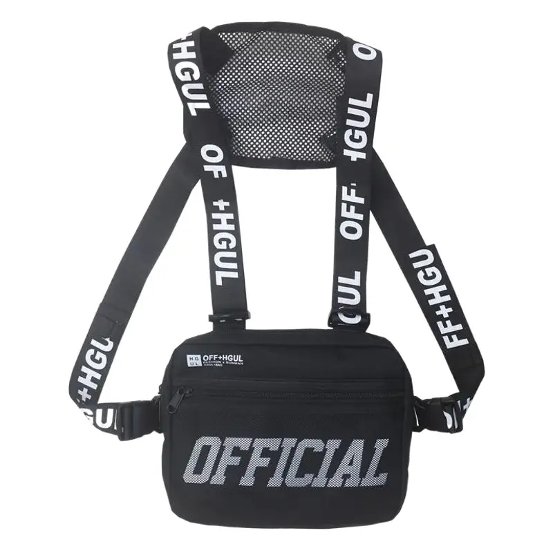 Tactical Crossbody Bag Orange Black Multi-Functional