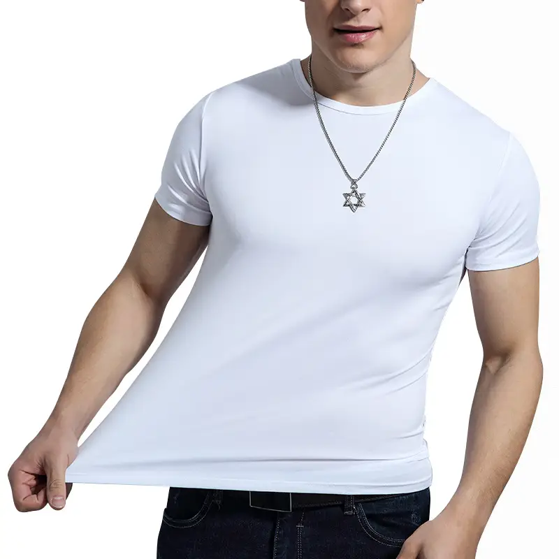 Men Black V-Neck Slim Fit T-Shirt