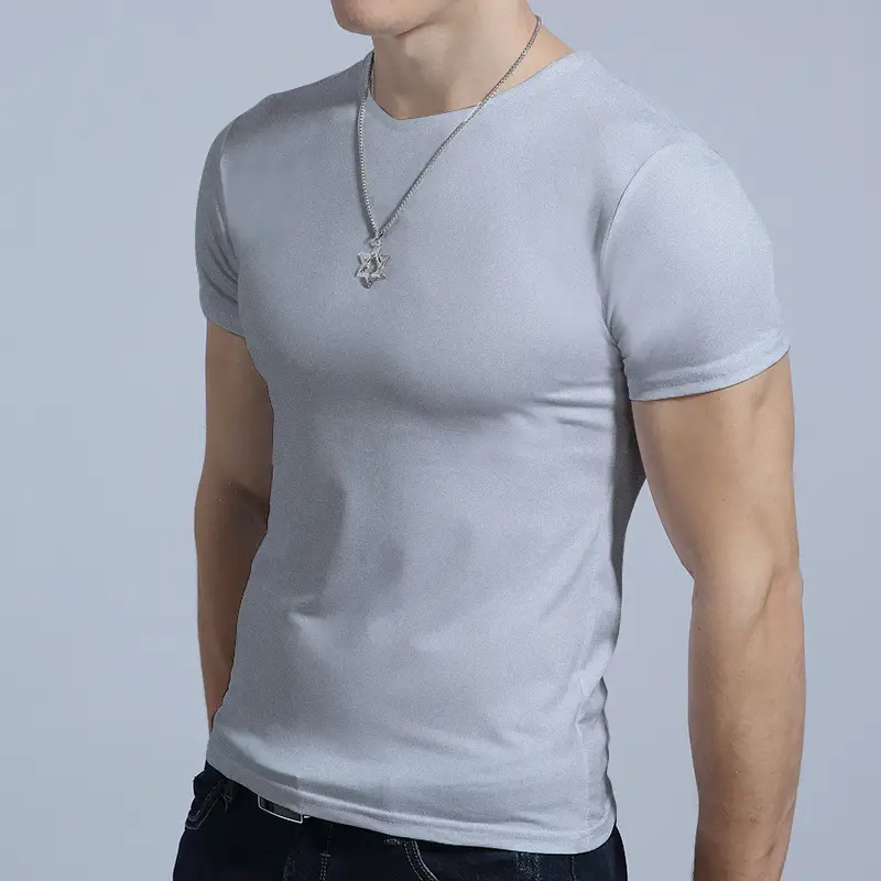 Men Black V-Neck Slim Fit T-Shirt - Image 9