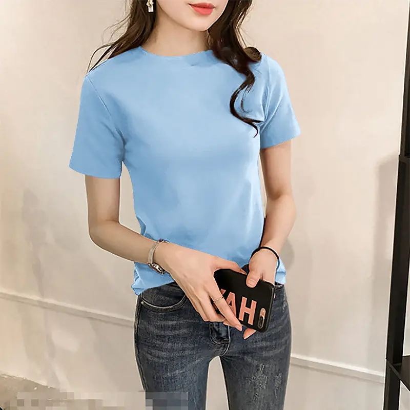 Women's 5-Stroke Crab Ins Loose White T-Shirt Summer 2025 - Image 10