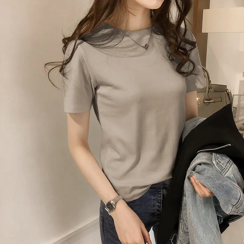Women's 5-Stroke Crab Ins Loose White T-Shirt Summer 2025 - Image 13