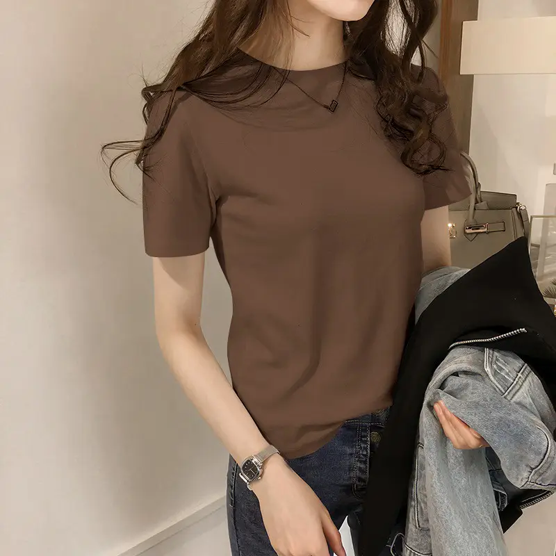 Women's 5-Stroke Crab Ins Loose White T-Shirt Summer 2025 - Image 5