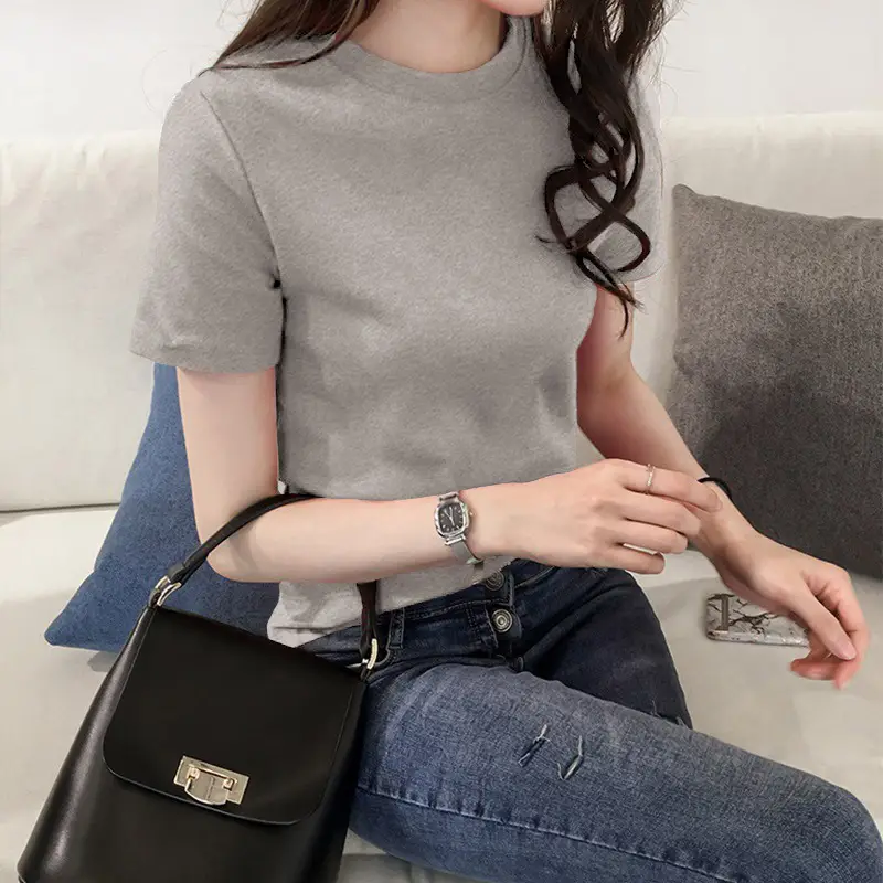 Women's 5-Stroke Crab Ins Loose White T-Shirt Summer 2025 - Image 6