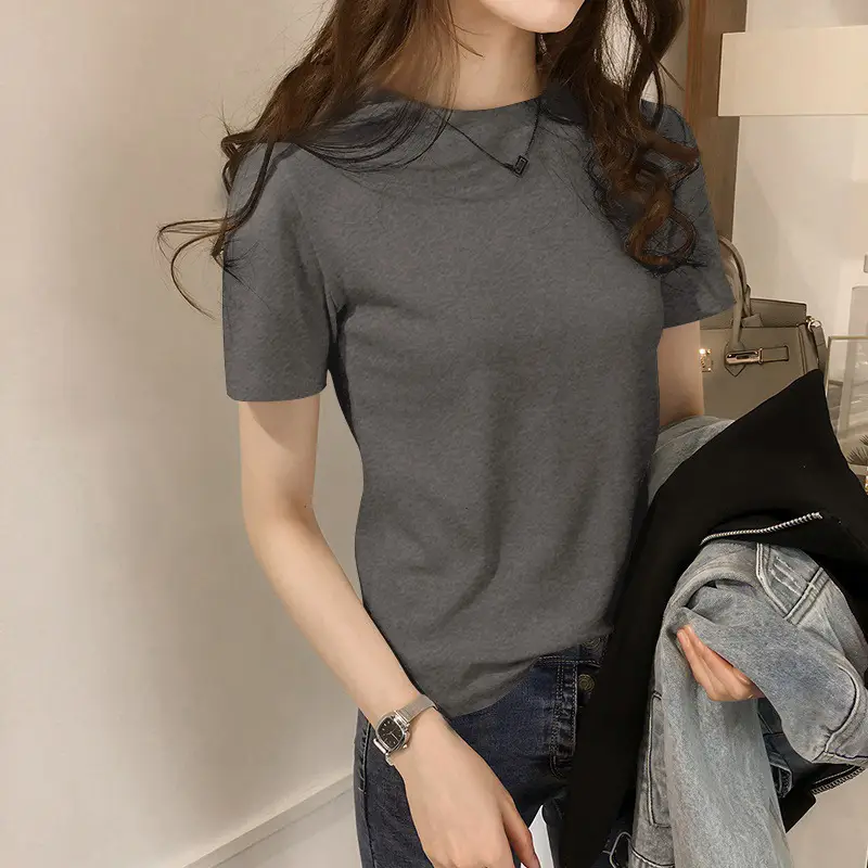 Women's 5-Stroke Crab Ins Loose White T-Shirt Summer 2025 - Image 7