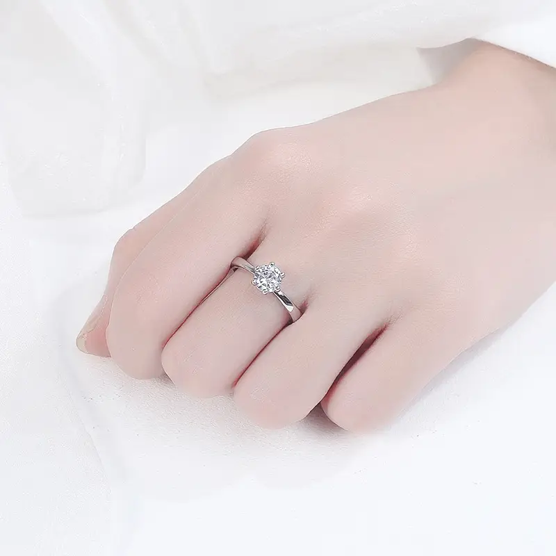 Classic Six Claw Zircon Open Ring for Women - Image 3