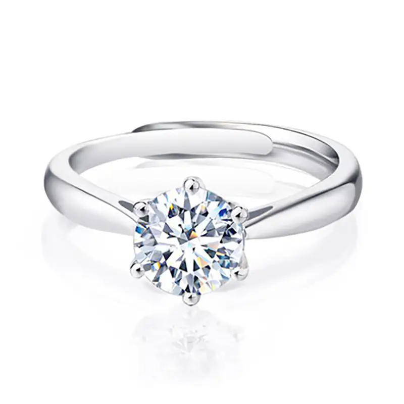 Classic Six Claw Zircon Open Ring for Women - Image 6