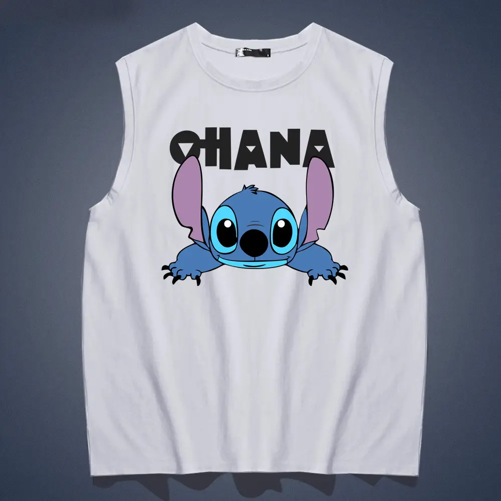 Blue Sleeveless Stitch Thing Vest for Men Women Summer - Image 2