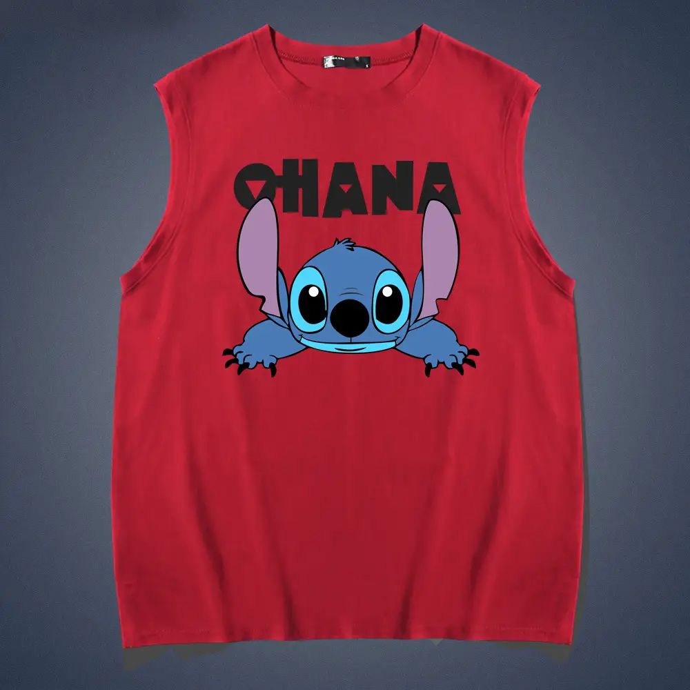 Blue Sleeveless Stitch Thing Vest for Men Women Summer - Image 4