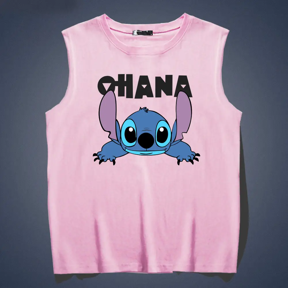 Blue Sleeveless Stitch Thing Vest for Men Women Summer - Image 6