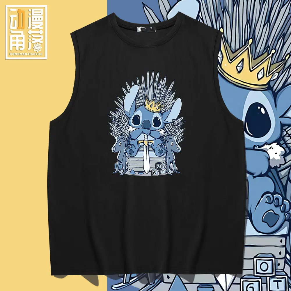 Men's Stitch Design Cotton Vest White Large - Image 8