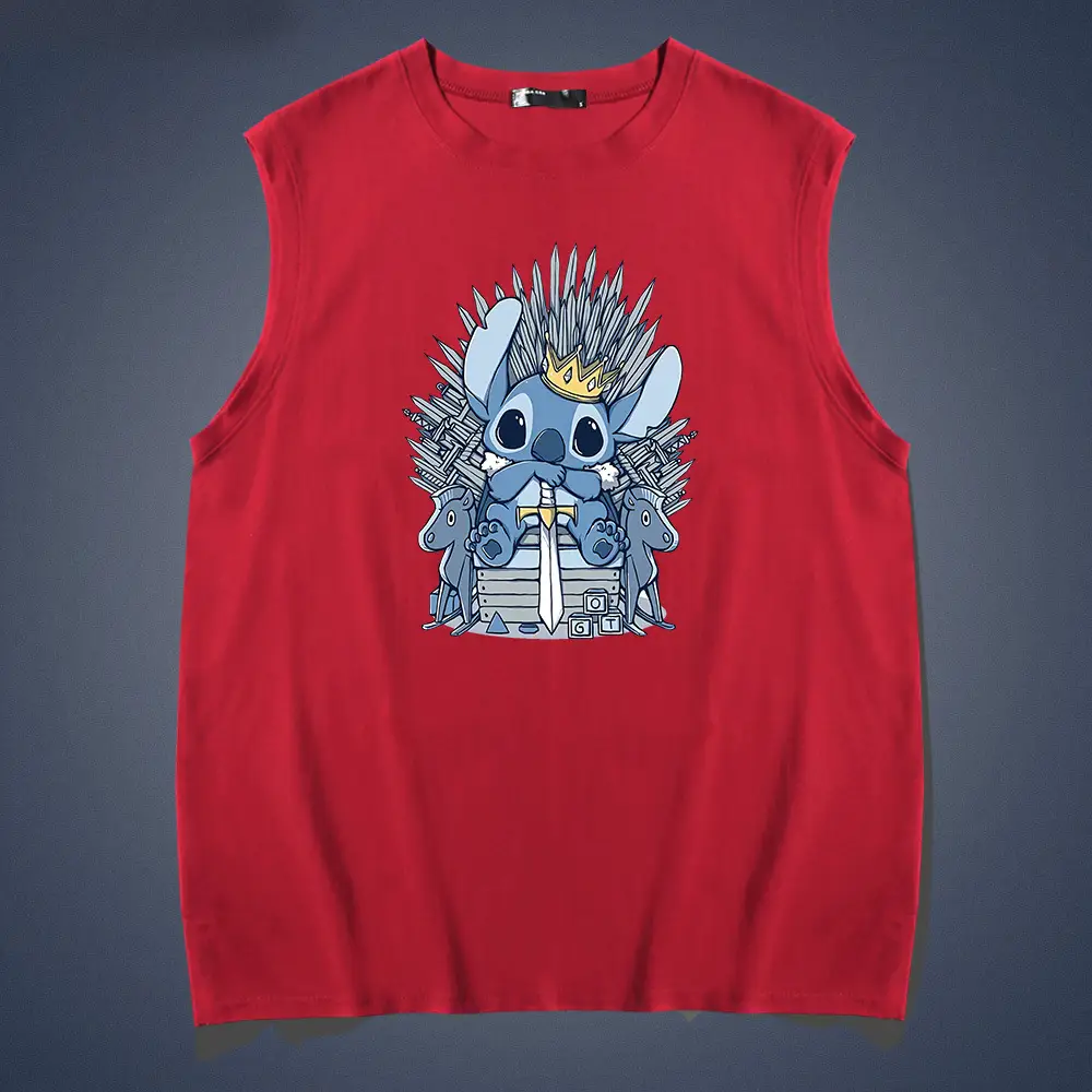 Men's Stitch Design Cotton Vest White Large - Image 10