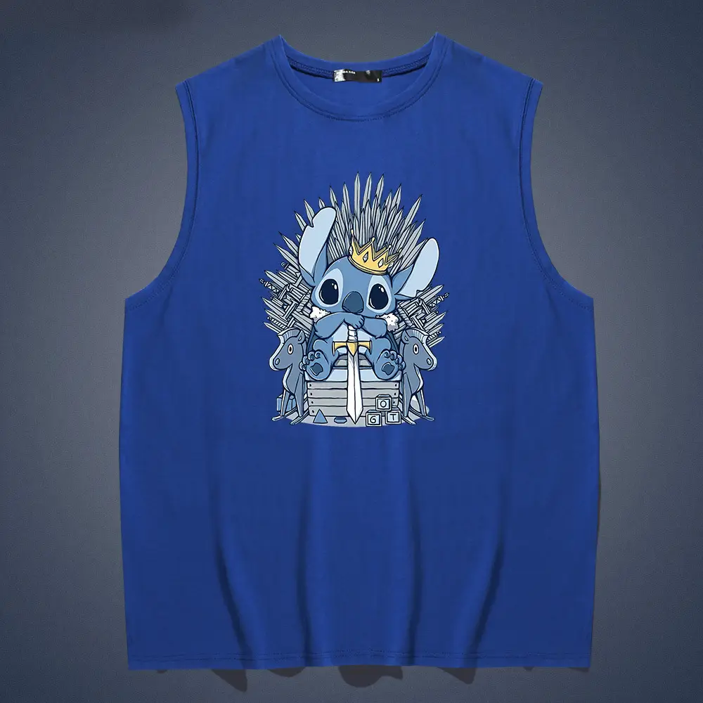 Men's Stitch Design Cotton Vest White Large - Image 11