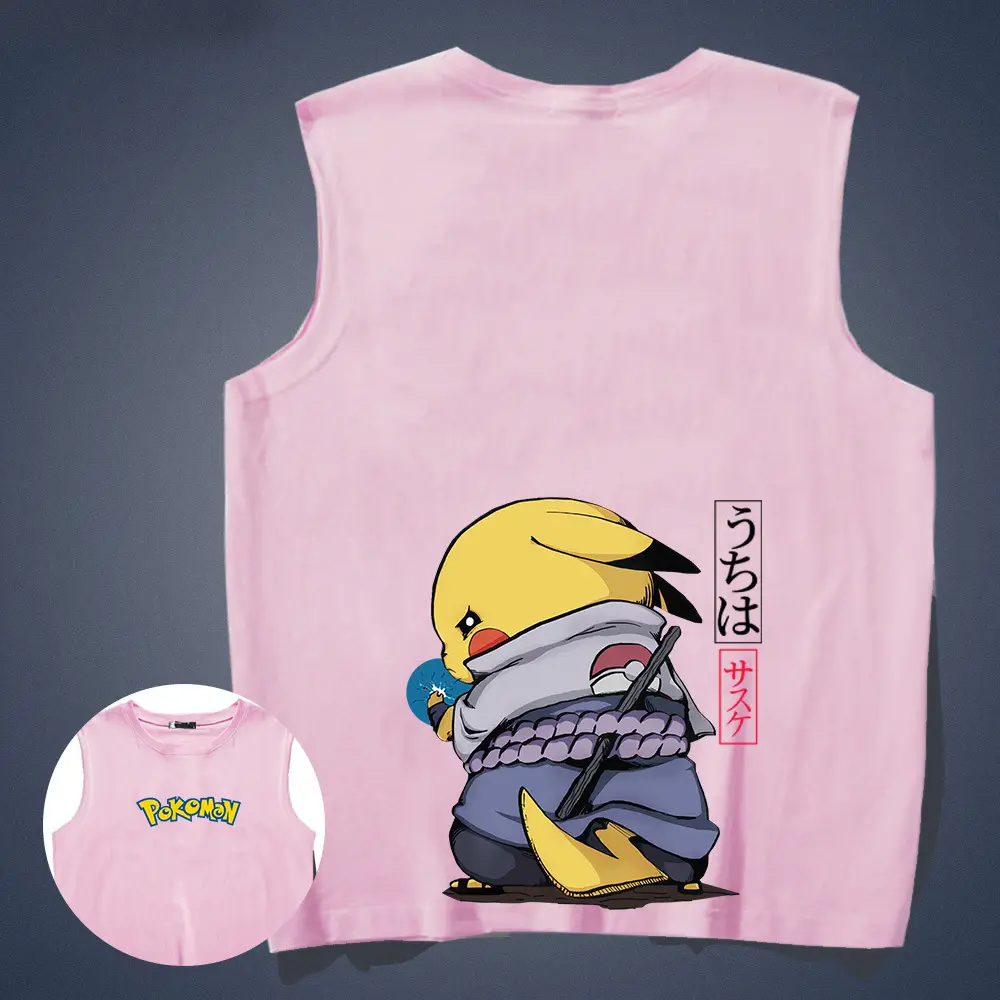 Rashiki Chou Sleeveless Cotton Vest Pink - Image 11