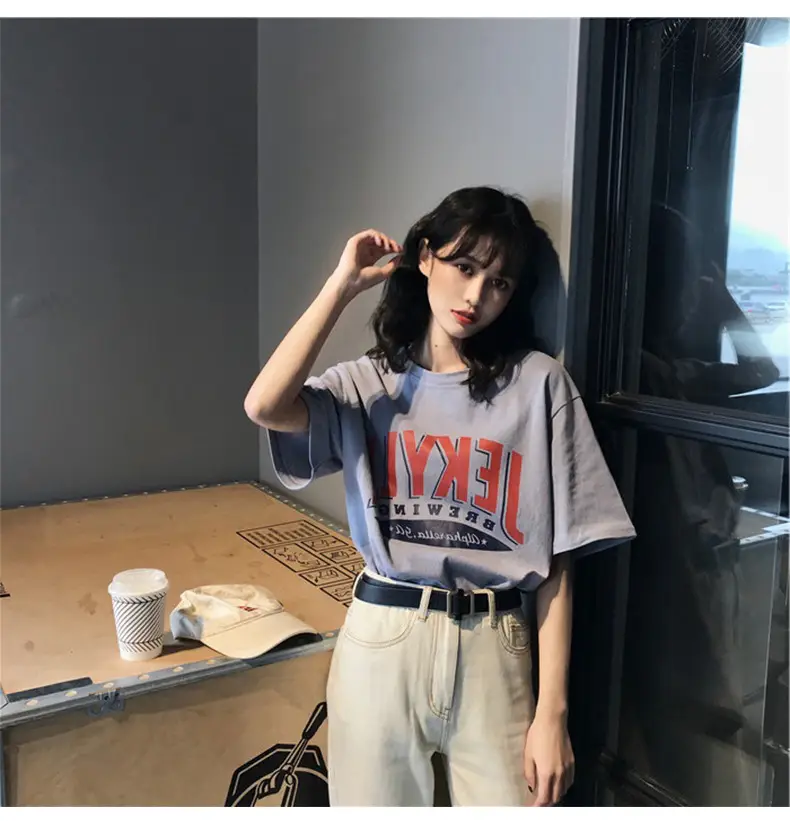 2025 Summer Letter Print Loose Plus Size T-Shirt Women — feature 11
