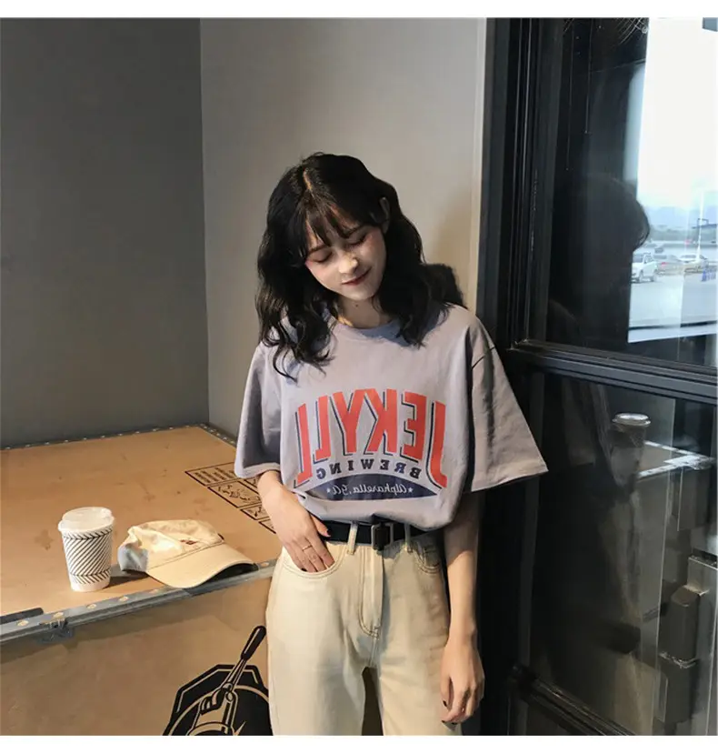 2025 Summer Letter Print Loose Plus Size T-Shirt Women — feature 13