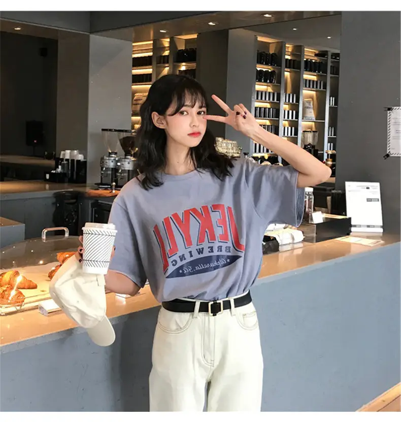 2025 Summer Letter Print Loose Plus Size T-Shirt Women — feature 14