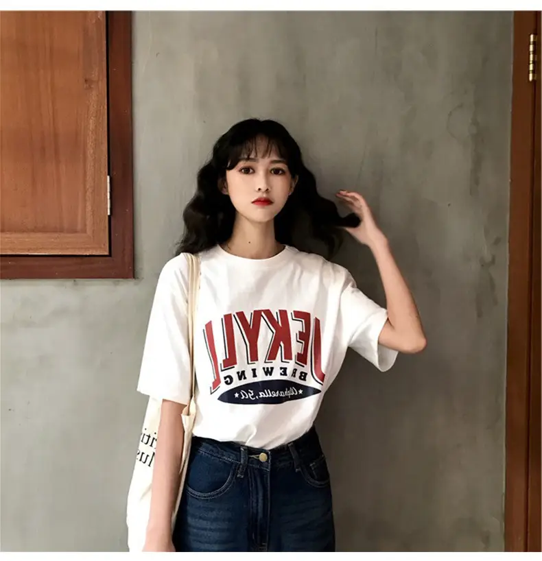 2025 Summer Letter Print Loose Plus Size T-Shirt Women — feature 6