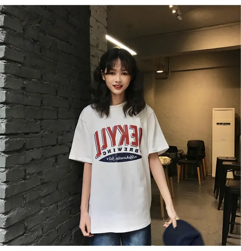 2025 Summer Letter Print Loose Plus Size T-Shirt Women — feature 8