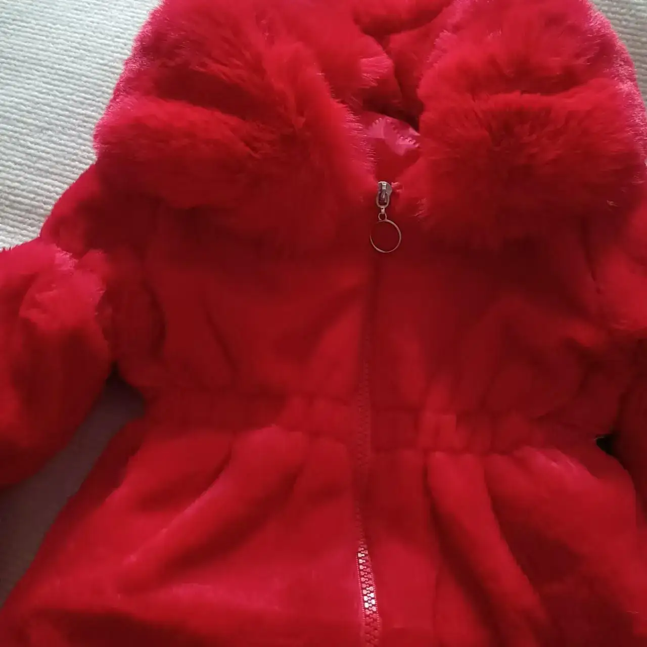 Girls Leopard Print Hooded Jacket Winter Cotton Faux Fur - Image 12