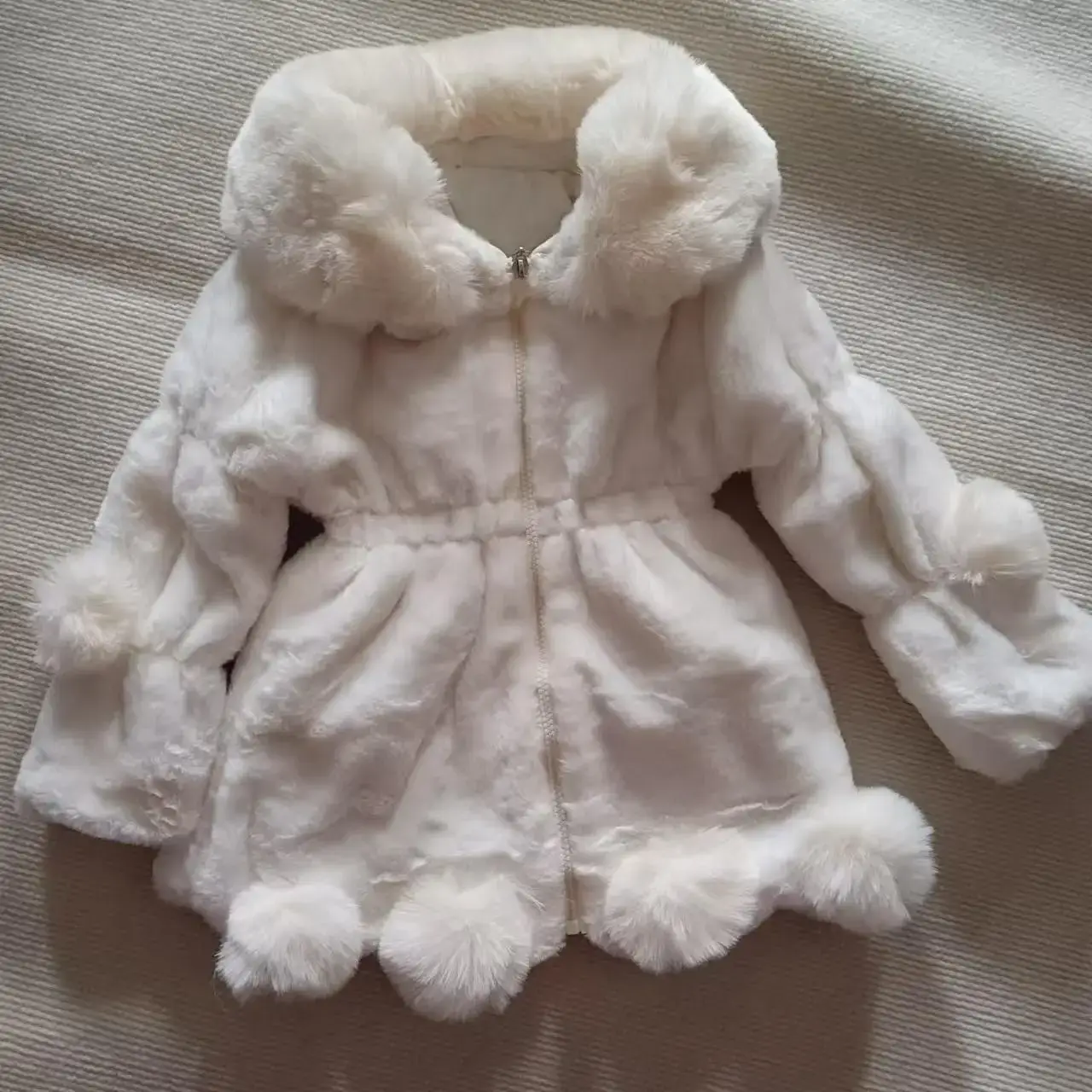 Girls Leopard Print Hooded Jacket Winter Cotton Faux Fur - Image 5