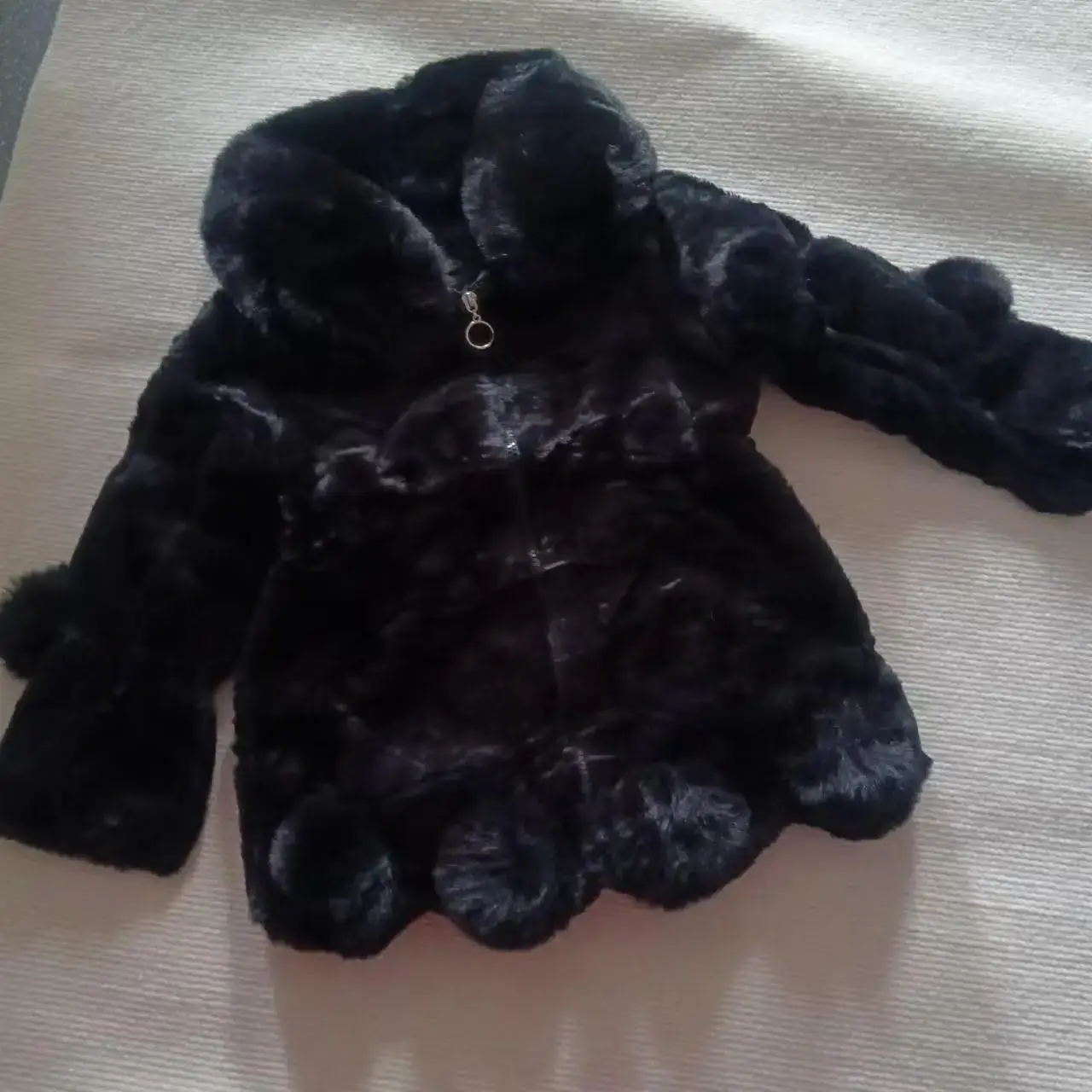 Girls Leopard Print Hooded Jacket Winter Cotton Faux Fur - Image 7