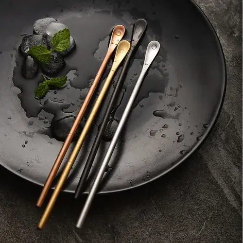 Stainless Steel Spoon Fork Set Black Gold All-In-One — feature 13