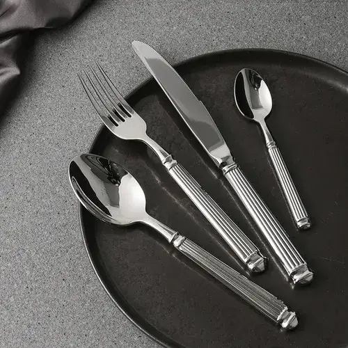 Stainless Steel Spoon Fork Set Black Gold All-In-One — feature 22