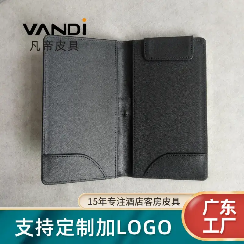 In-Stock Pu Leather Cashier Casher Folder with Printing