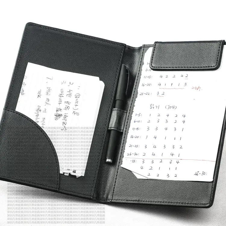 In-Stock Pu Leather Cashier Casher Folder with Printing — feature 4