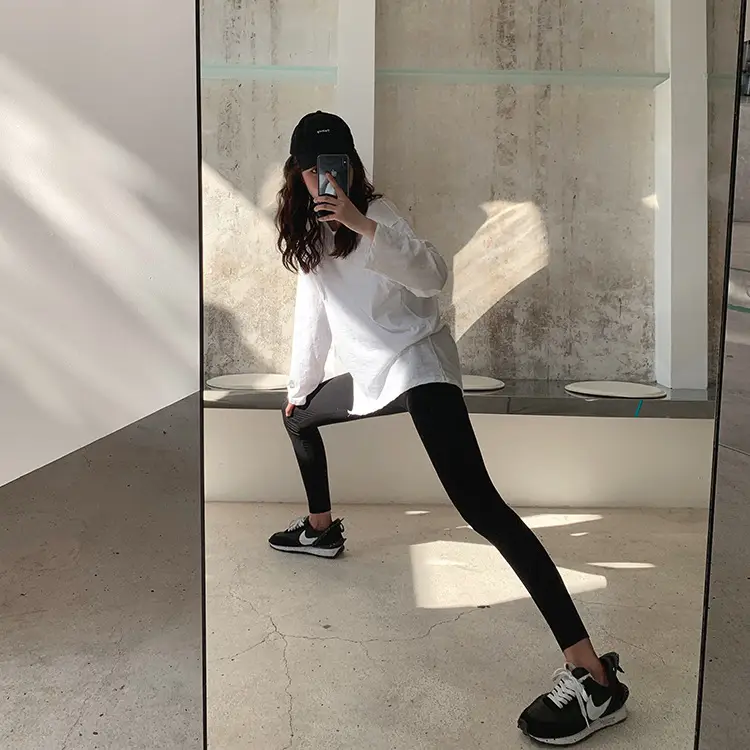 Black Slimming Leggings Women Spring Wear 2023 - Image 5
