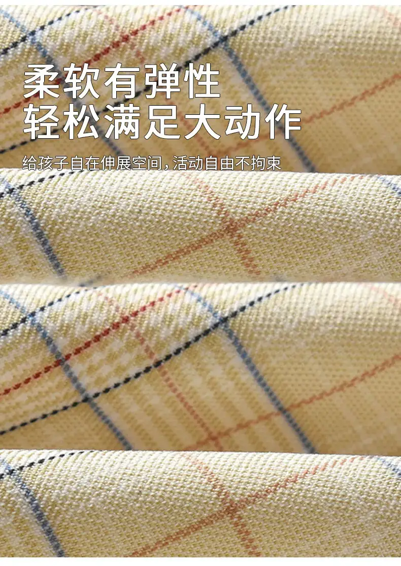 British Style Plaid Boy Suit Short Sleeve Conjoined — feature 11
