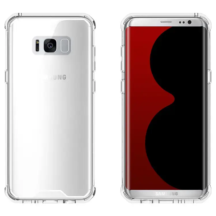 Transparent Silicone Mobile Phone Case Four-Corner Anti-Fall Samsung S25 S10 Plus - Image 6