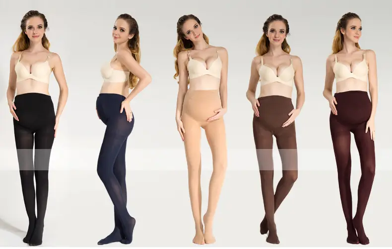 Pregnant Women's Black Leggings Stockings 320D — feature 14