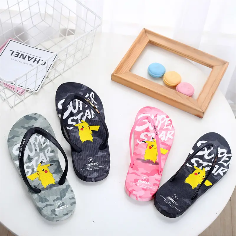 Cartoon Printed Flip Flops for Men Women Summer Wear