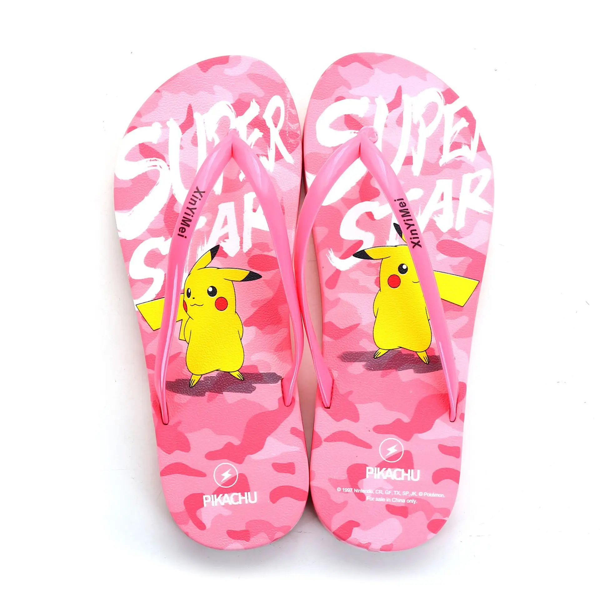 Cartoon Printed Flip Flops for Men Women Summer Wear