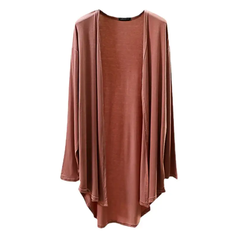 Women Blue Modal Sun Protection Coat Long Sleeve