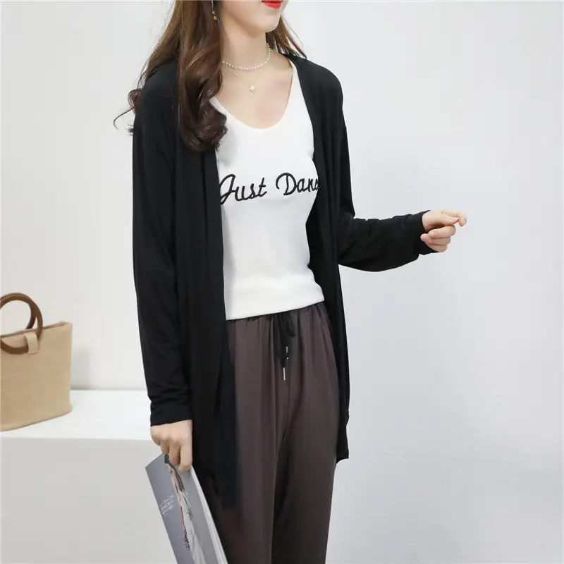 Women Blue Modal Sun Protection Coat Long Sleeve — feature 13