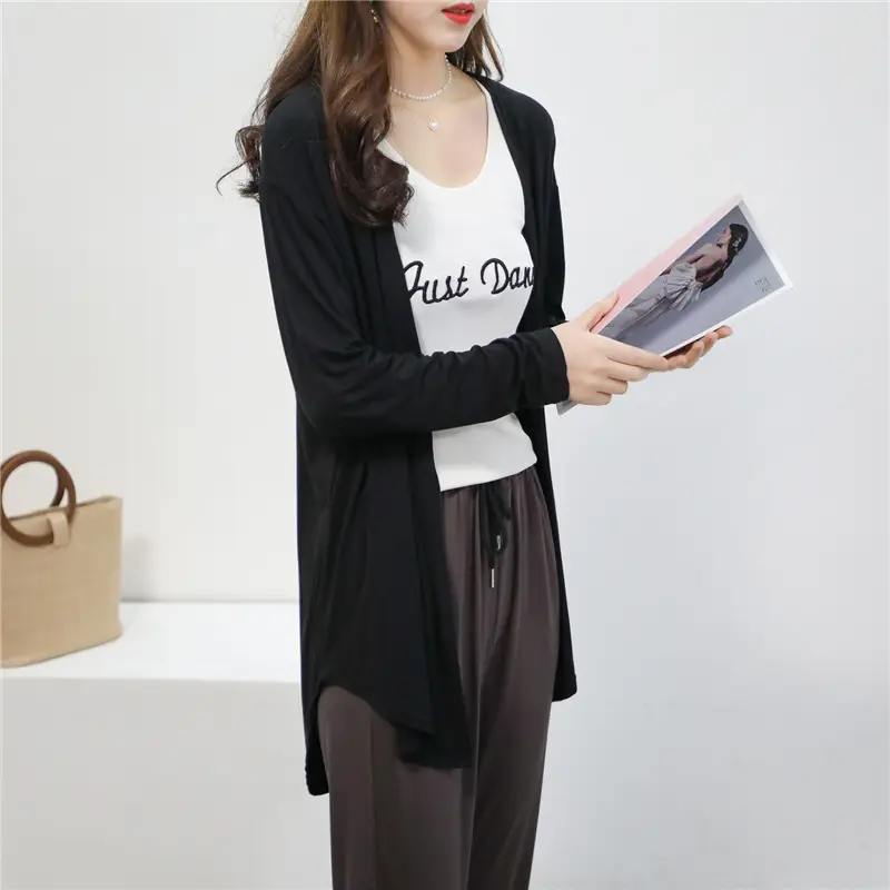 Women Blue Modal Sun Protection Coat Long Sleeve — feature 14