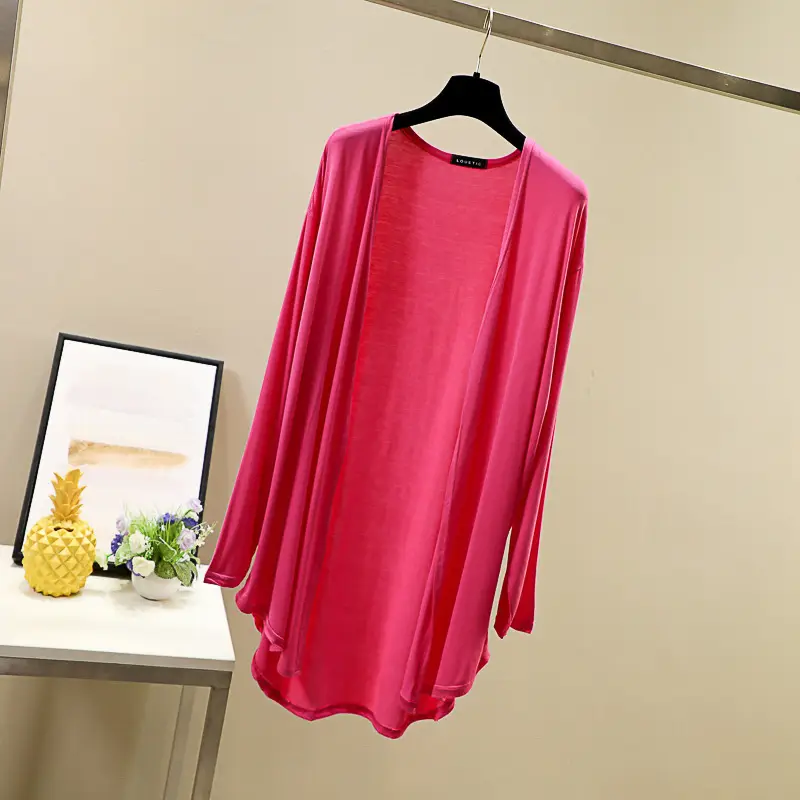 Women Blue Modal Sun Protection Coat Long Sleeve — feature 33