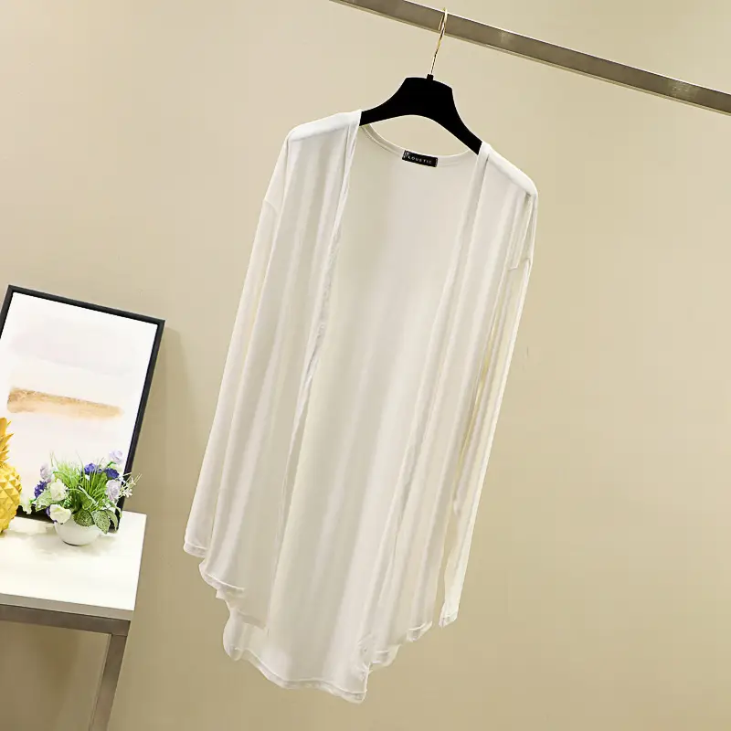 Women Blue Modal Sun Protection Coat Long Sleeve — feature 37