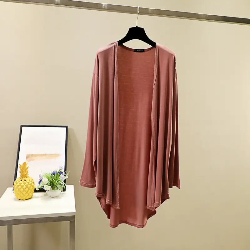 Women Blue Modal Sun Protection Coat Long Sleeve - Image 6