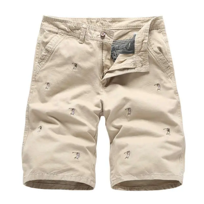 Men's Summer Cotton Shorts Beige 5-Pc Set