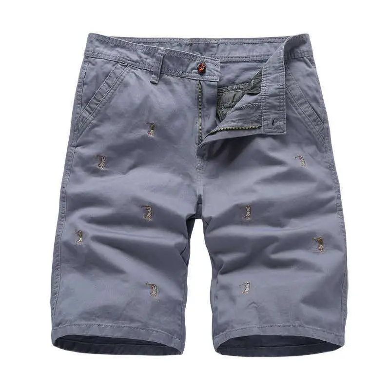 Men's Summer Cotton Shorts Beige 5-Pc Set - Image 9