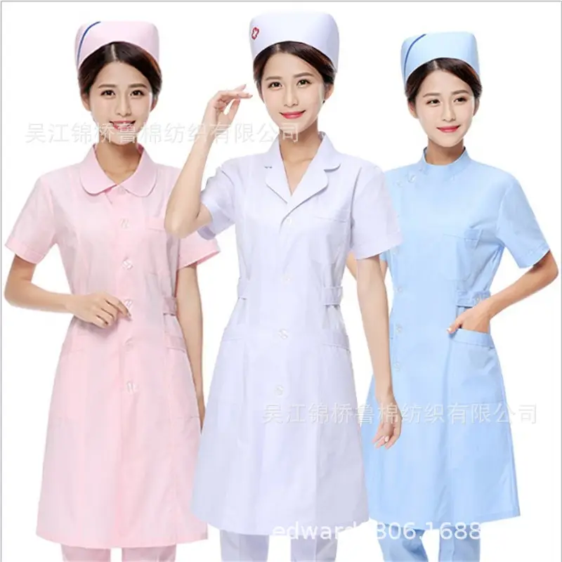 护士服斜纹纱卡白大褂定制16.JPG